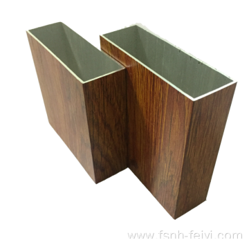 Wood grain aluminum alloy square tube